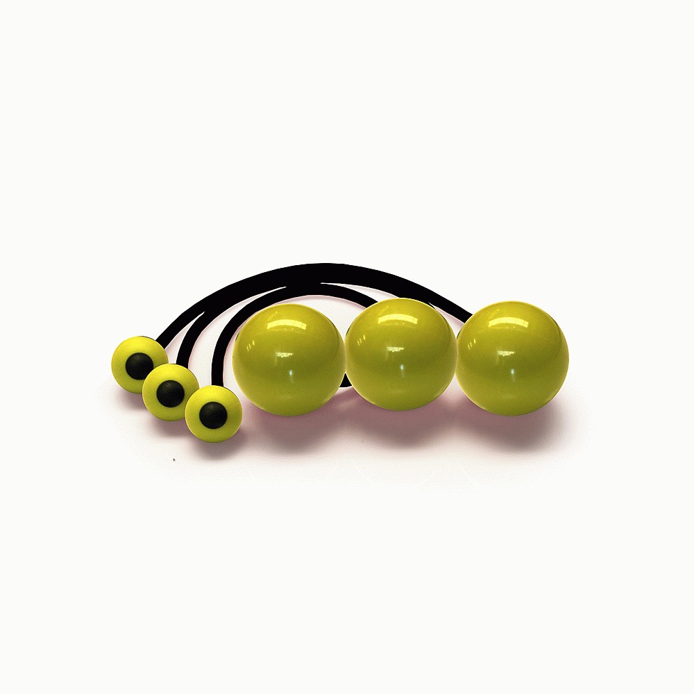 Set of 3 contact poi 72mm 50cm Yellow