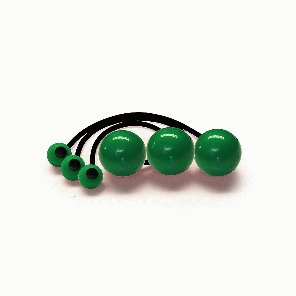 Set of 3 contact poi 72mm 50cm Green