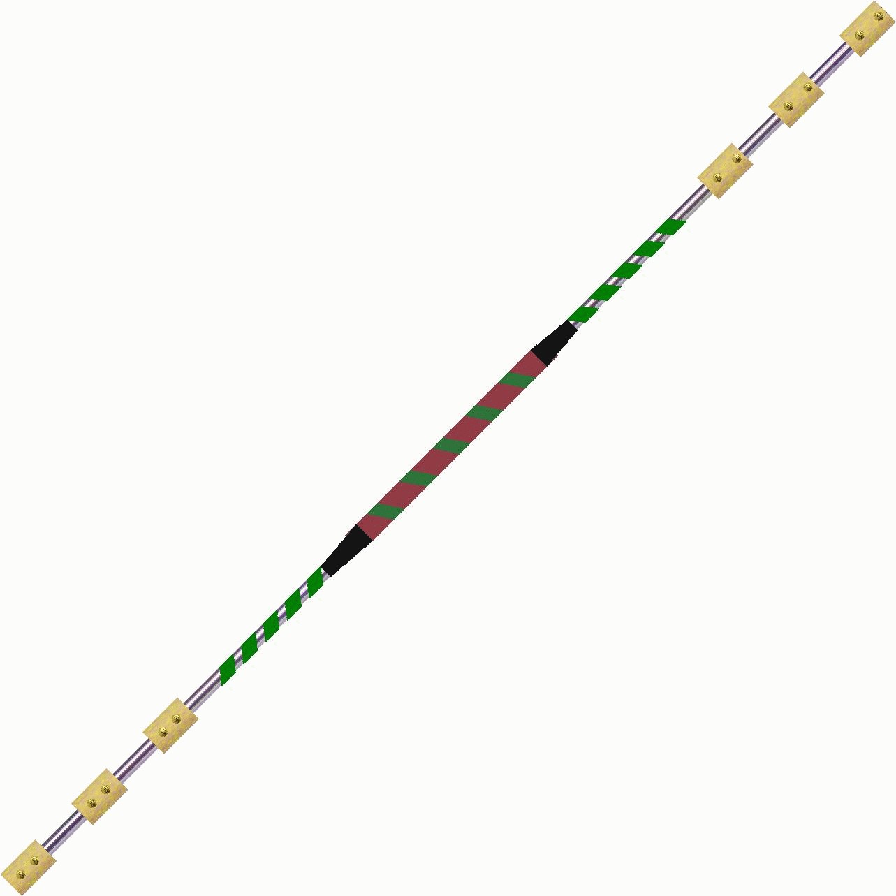 Contact Fire Staff  160cm  Triple 65mm     Pink Green 