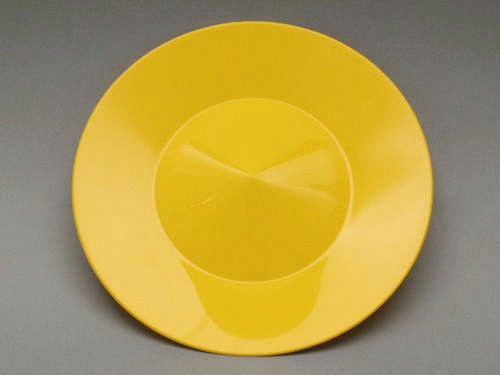 Spinning Plate - with stick ( circus toy ) Yellow