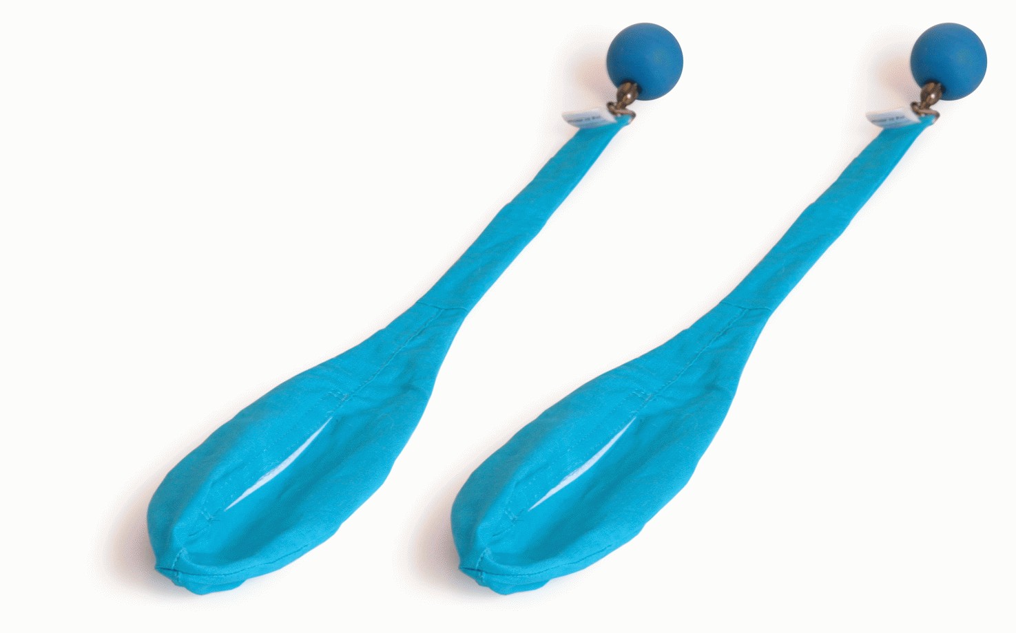 Cone poi - empty sock poi with silicon handles 585mm blue