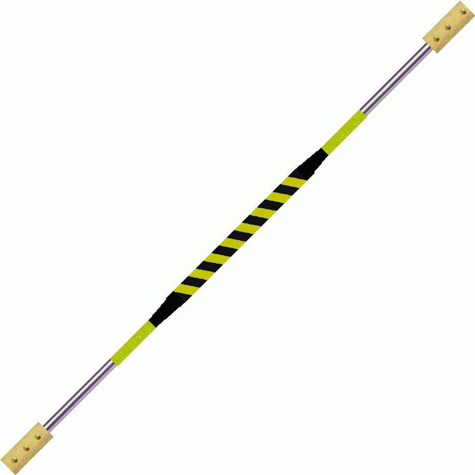 Fire Staff  120cm  100mm Kevlar Wicks   Black Yellow   