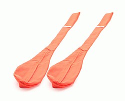 Fabric Practice Poi - Cone Poi (without balls) - Orange