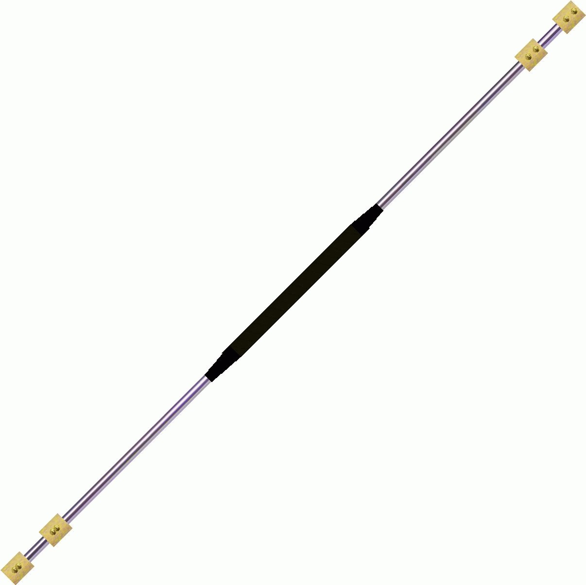 Contact Fire Staff  150cm  Double 50mm Kevlar    Black 