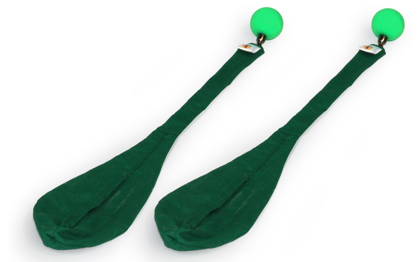 Cone poi - empty sock poi with silicon handles 585mm green