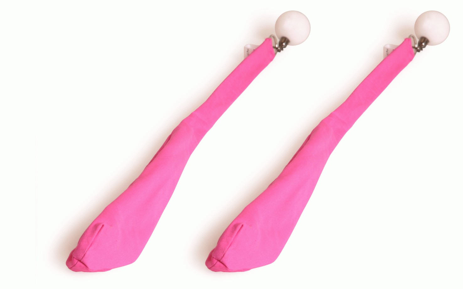 Cone poi - empty sock poi with silicon handles 585mm pink