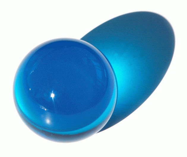 Blue Acrylic contact Juggling ball 65mm 220g