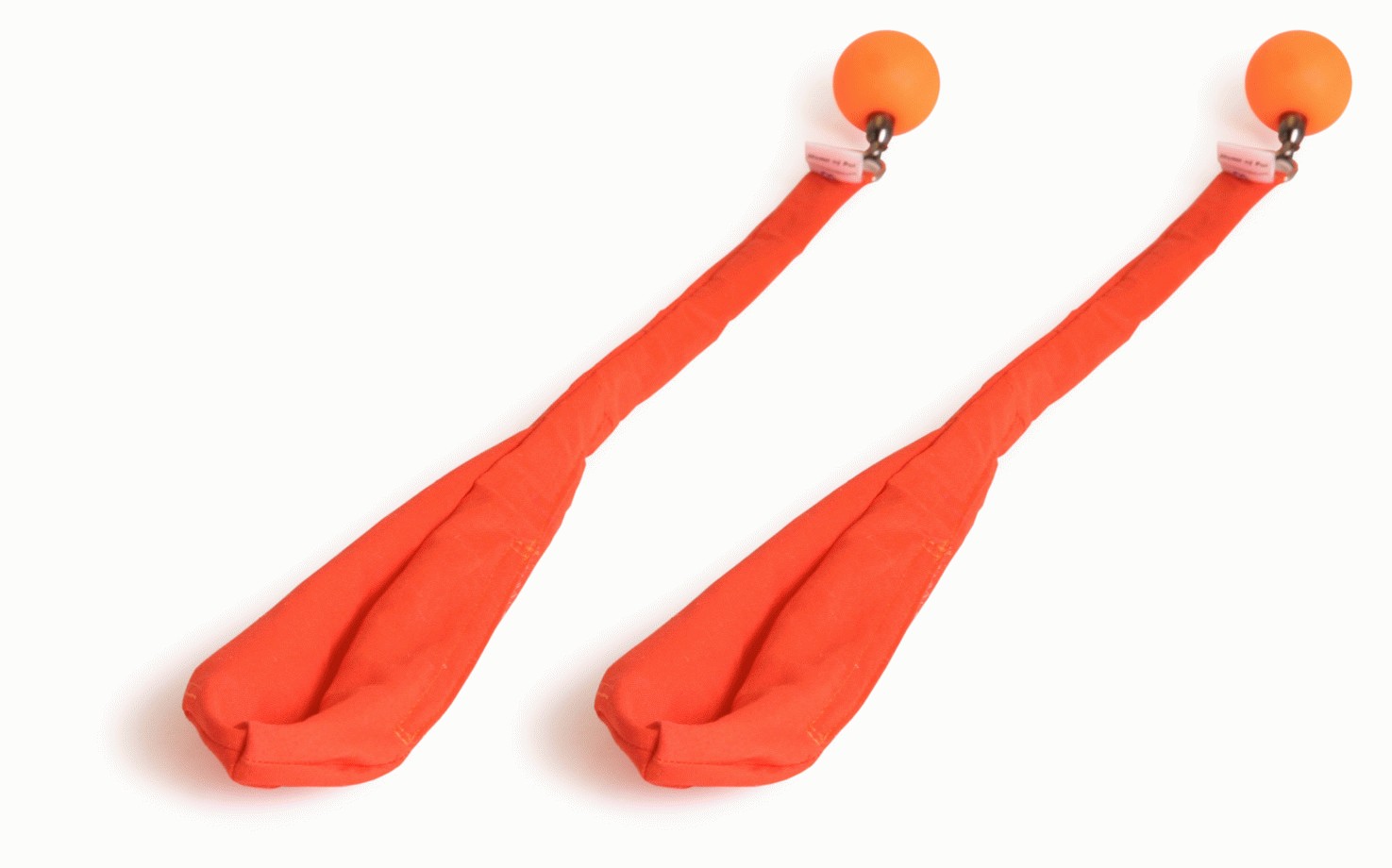 Cone poi - empty sock poi with silicon handles 585mm orange