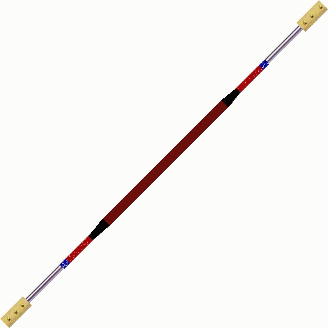 Contact Fire Staff  140cm  100mm    55cm Red  Blue  