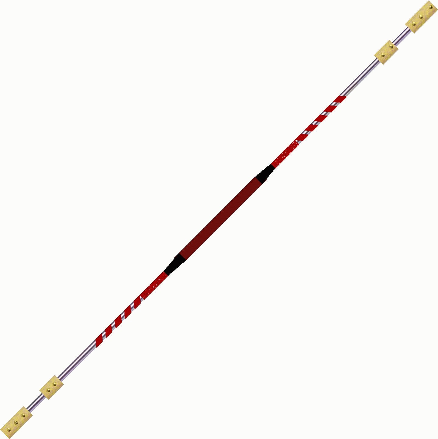 Contact Fire Staff  180cm  Double 100mm 65mm     Red   