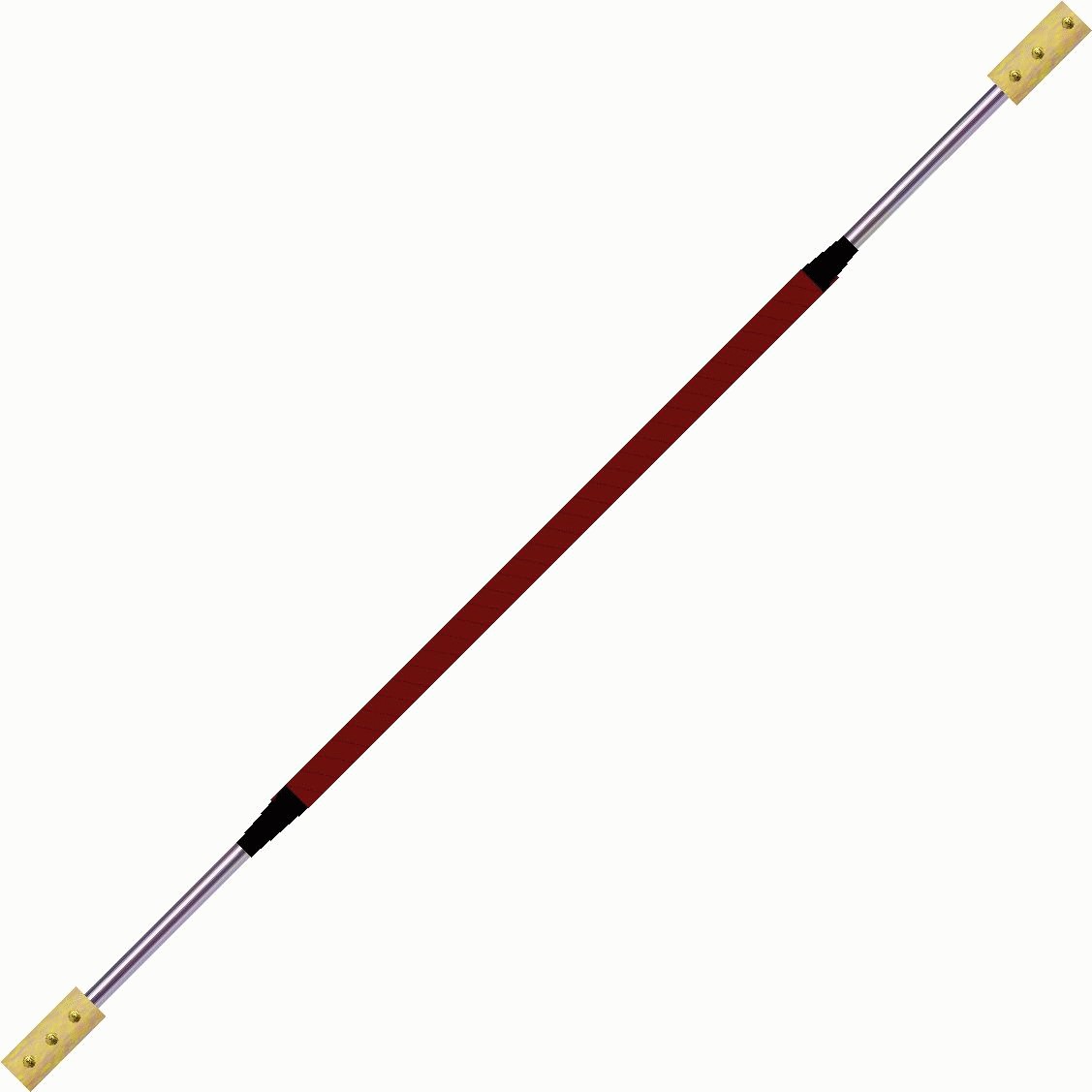 Contact Fire Staff  140cm  100mm Kevlar   70cm Red 