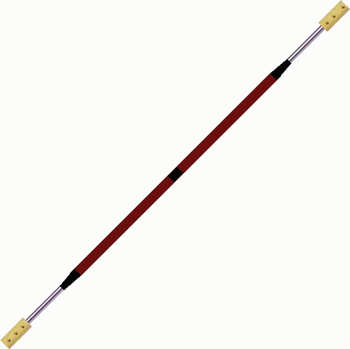 Contact Fire Staff  150cm  100mm Kevlar   90cm Red 