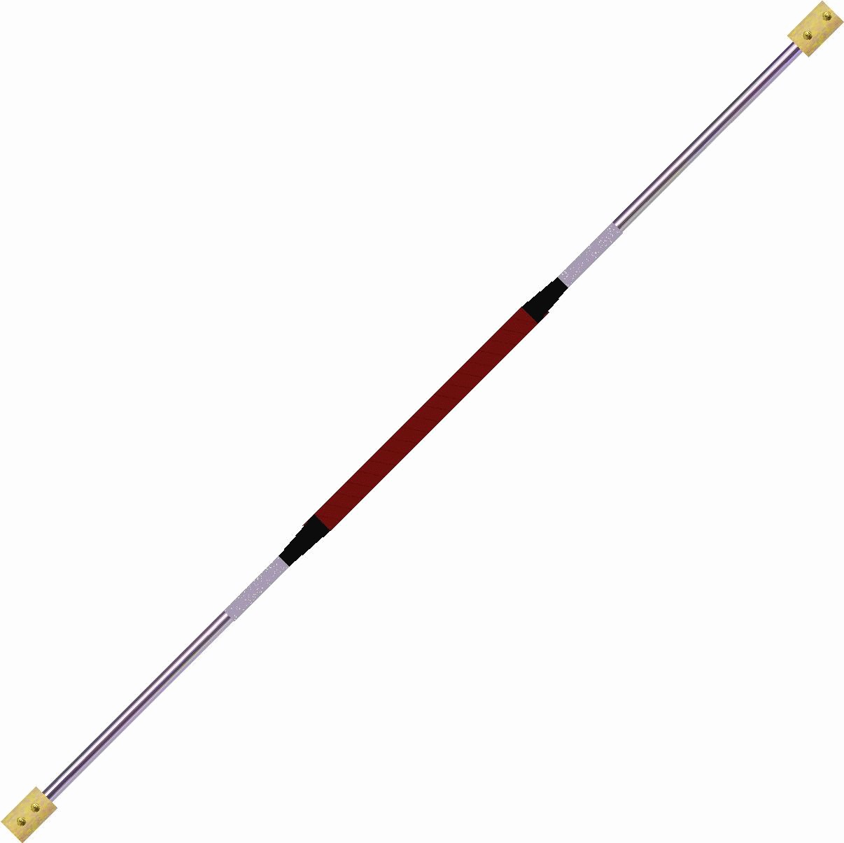 Contact Fire Staff  150cm  65mm Kevlar   41cm Red    