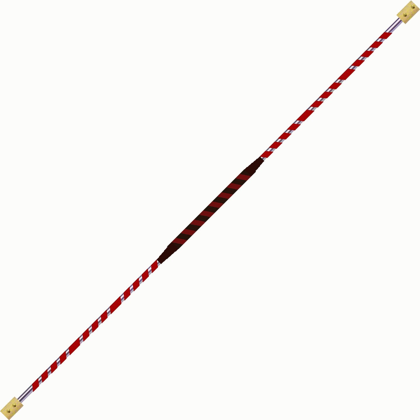 Contact Fire Staff  180cm  65mm Kevlar    Black Red   