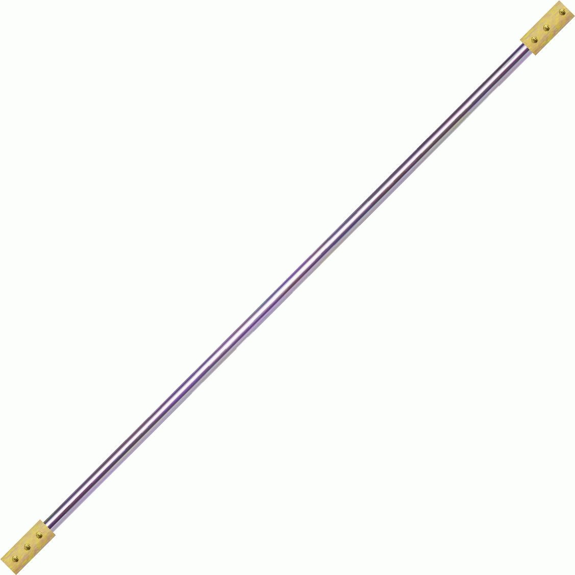 Contact Fire Staff Chrome 140cm With 100mm Kevlar Wicks