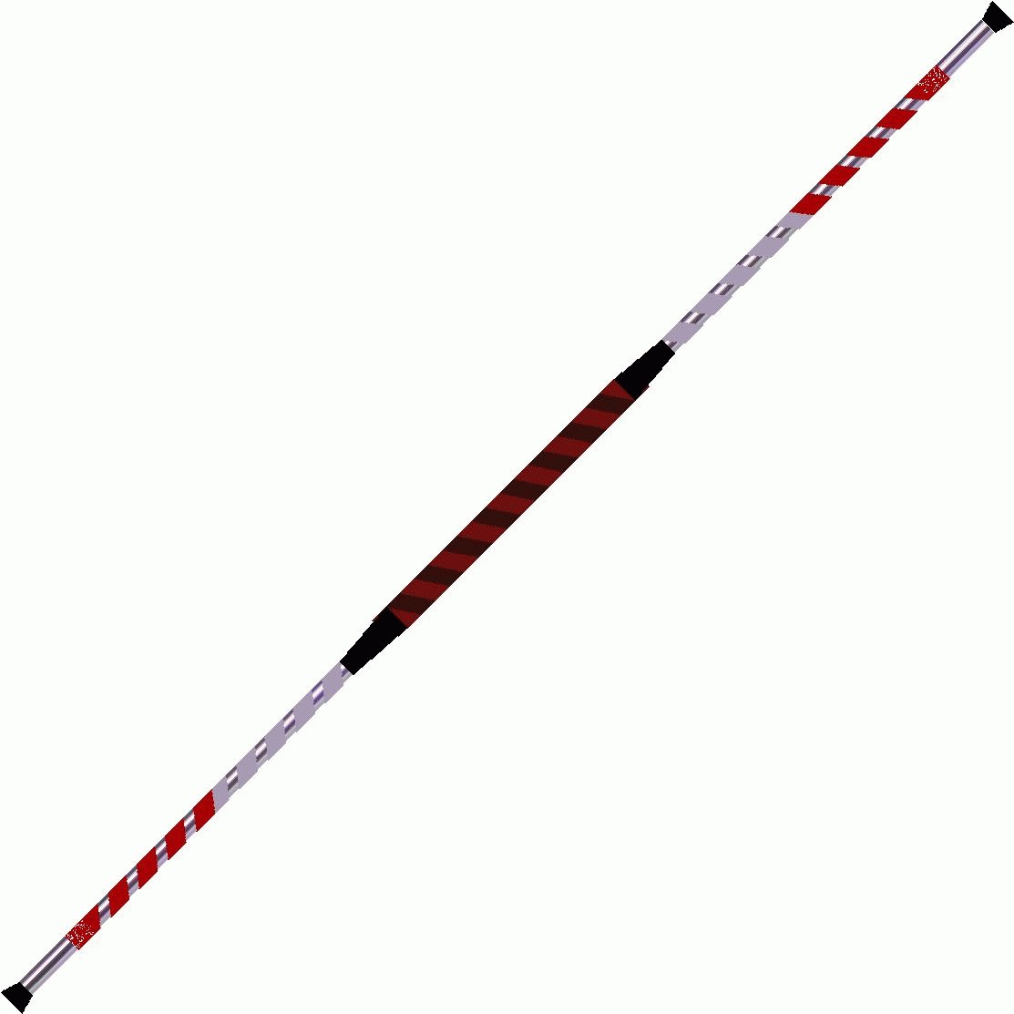Practice Staff Chrome 1      Red Maroon Grip Silver  