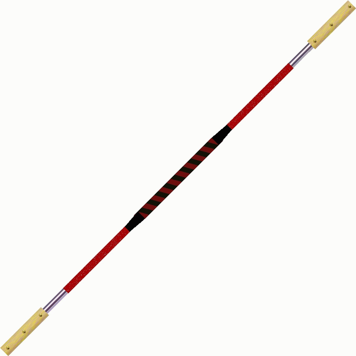 Contact Fire Staff  170cm  200mm    40cm Red Black   