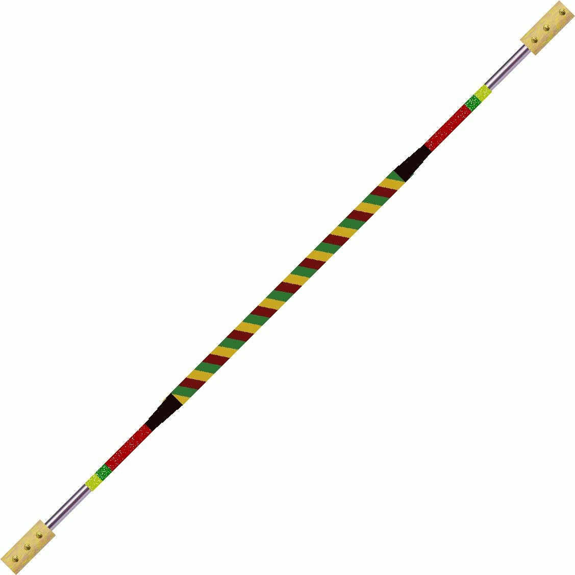Contact Fire Staff  140cm  100mm    60cm Yellow     