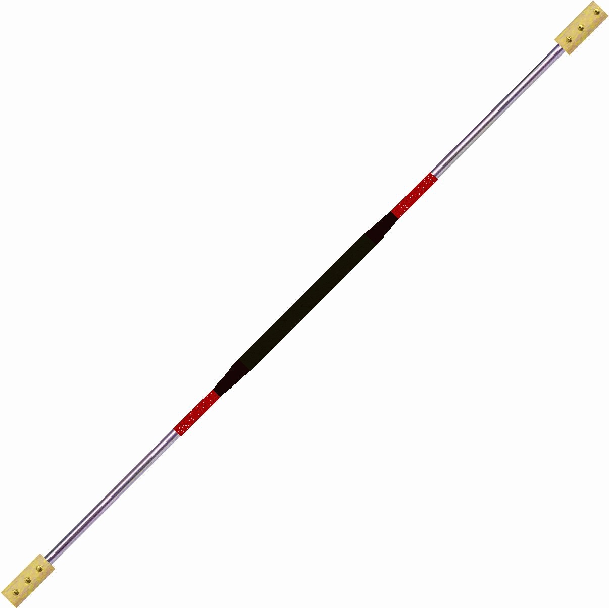 Contact Fire Staff  150cm  100mm Kevlar    Black  Red  