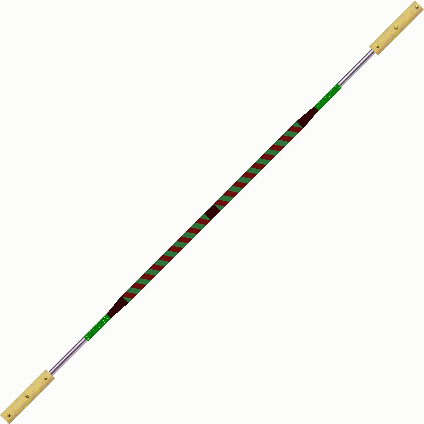 Contact Fire Staff  180cm  200mm    80cm Green Red   