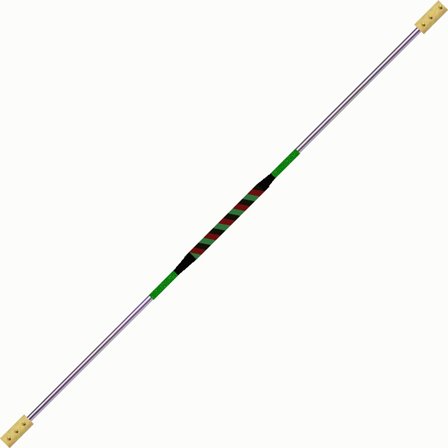 Contact Fire Staff  180cm  100mm    30cm Green Red    