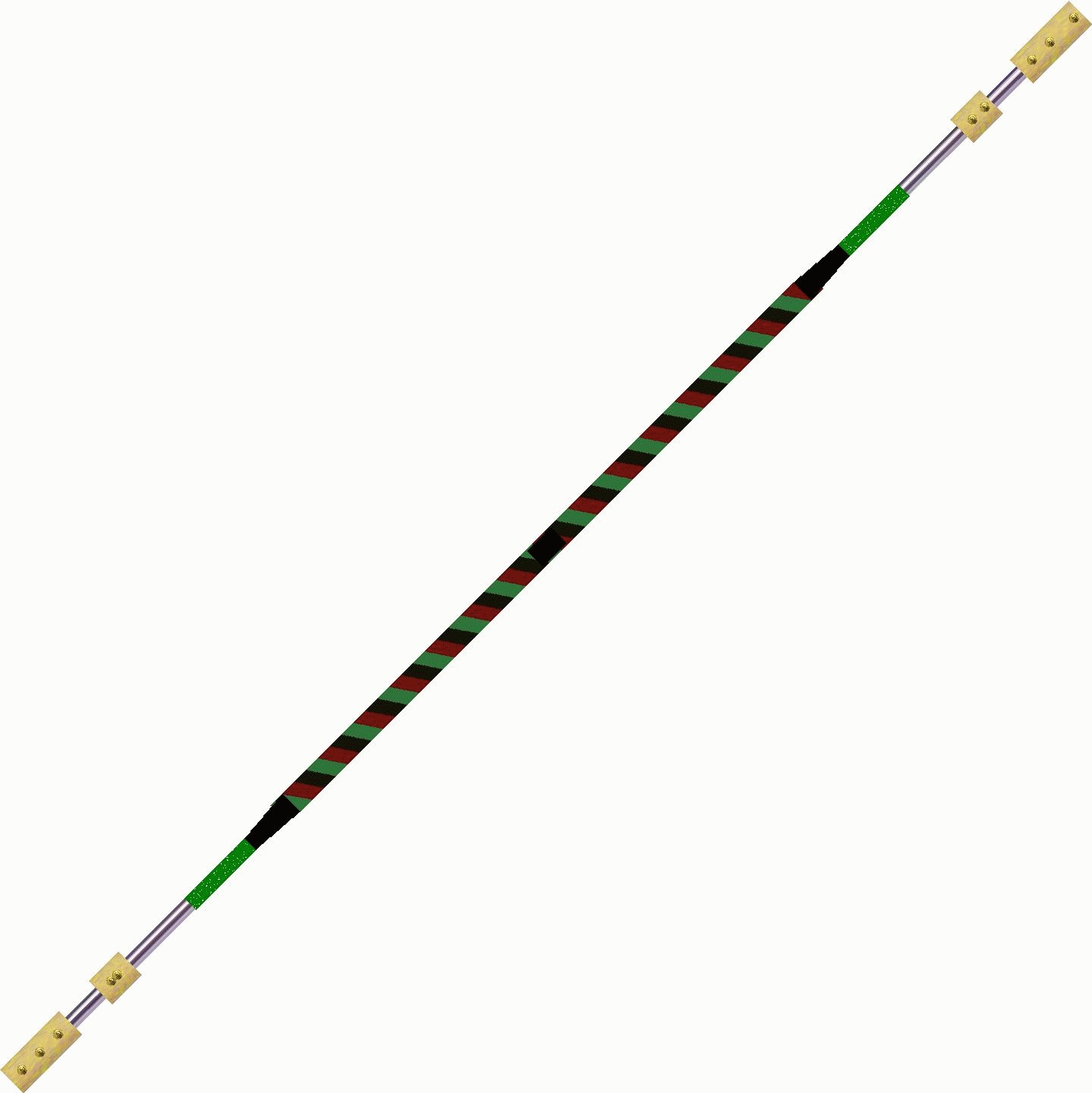 Contact Fire Staff  180cm  Double 100mm 50mm    90cm      