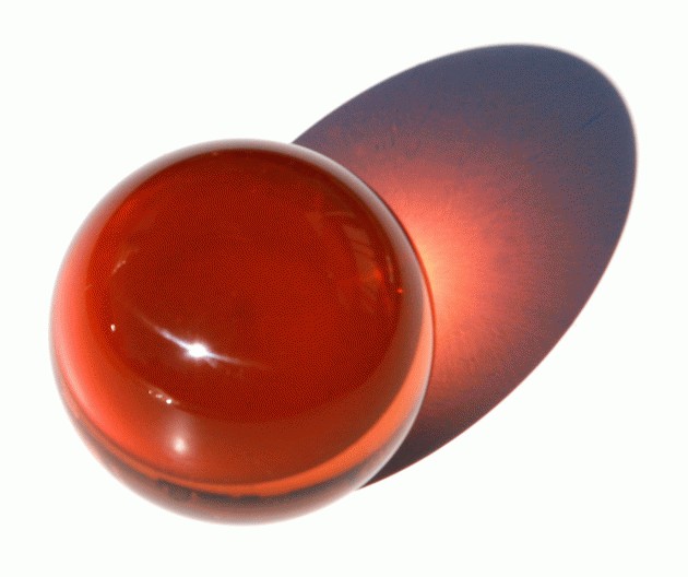 Orange Acrylic contact Juggling ball 75mm